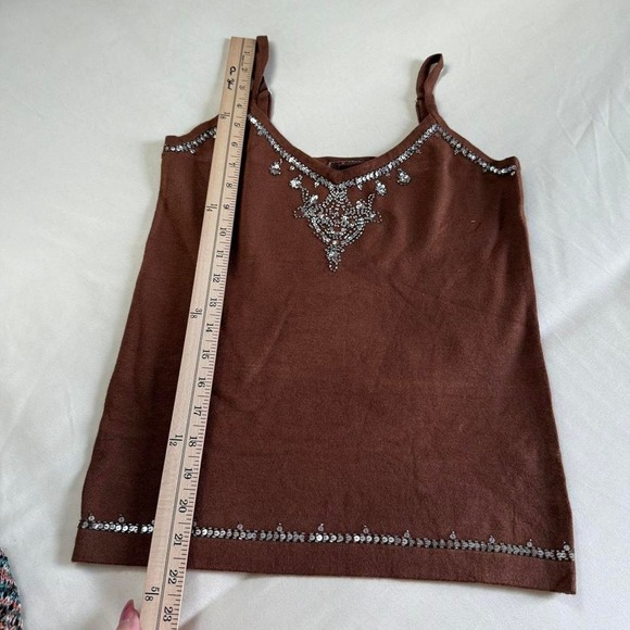 Y2K dmbm brown silk blend cami size large - Picture 4 of 6
